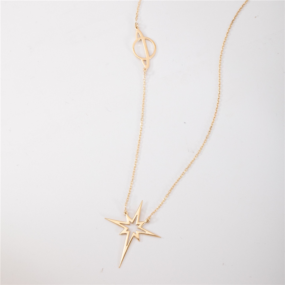 Altın Kuzey Yıldızı Kolye