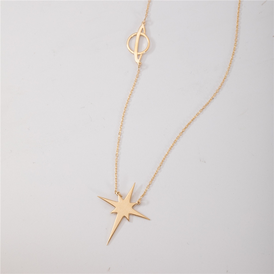 Altın Kuzey Yıldızı Kolye