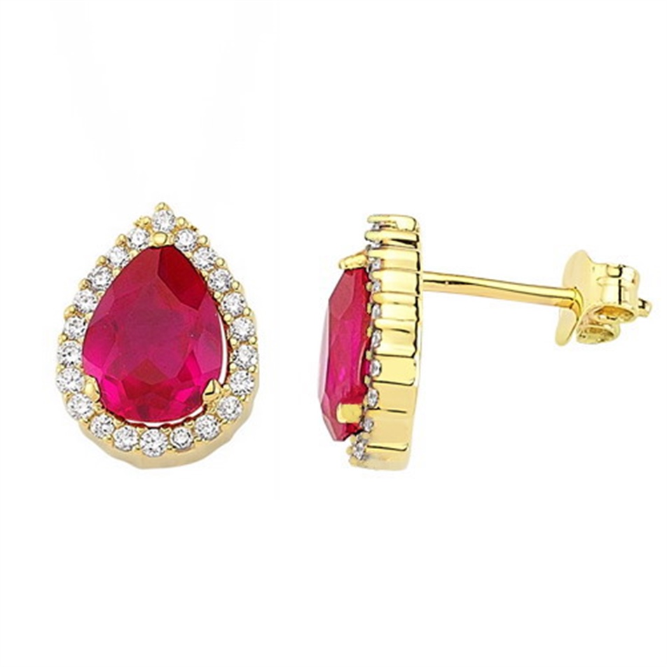 Solid Gold Cluster Earring