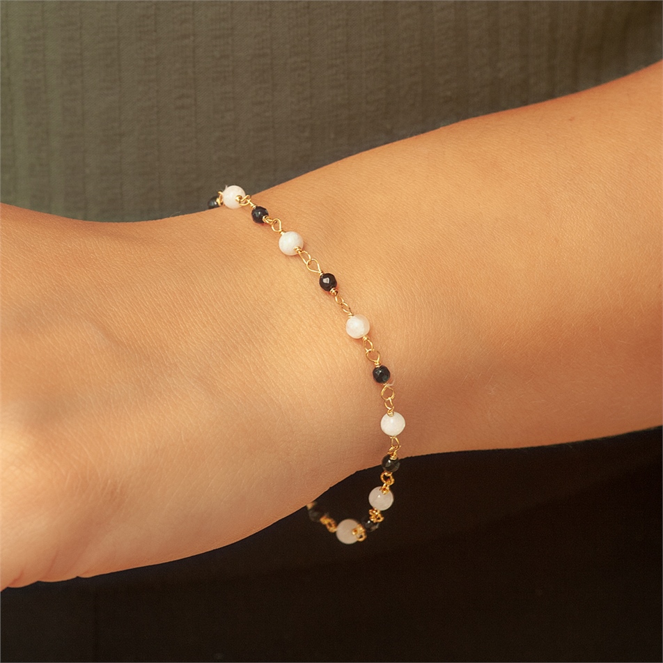 Solid Gold CZ Stone Bracelet
