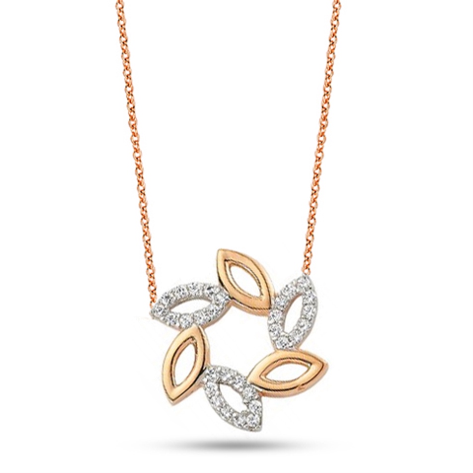 Solid Gold Windmill Necklace