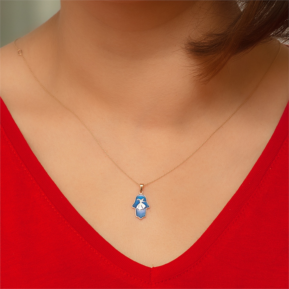 Altın Mineli Fatma Ana Eli Kolye