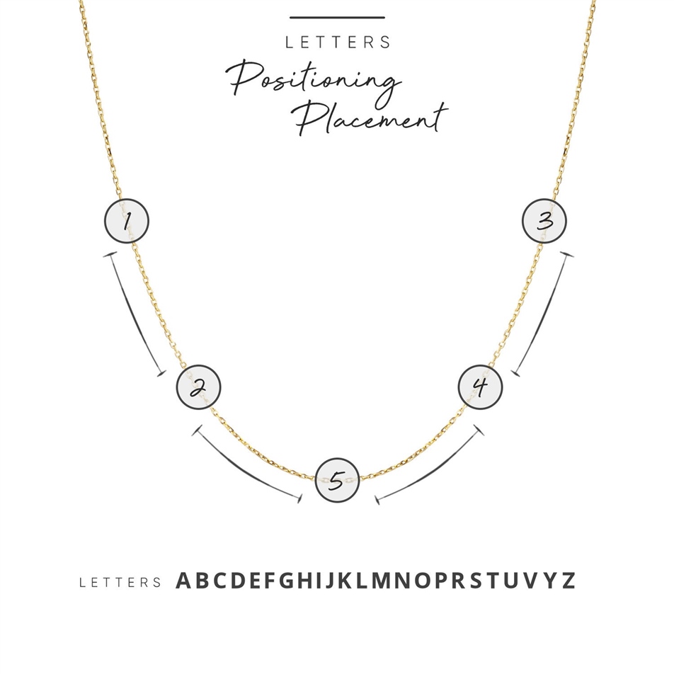 Altın Mini Yatay Harf Kolye