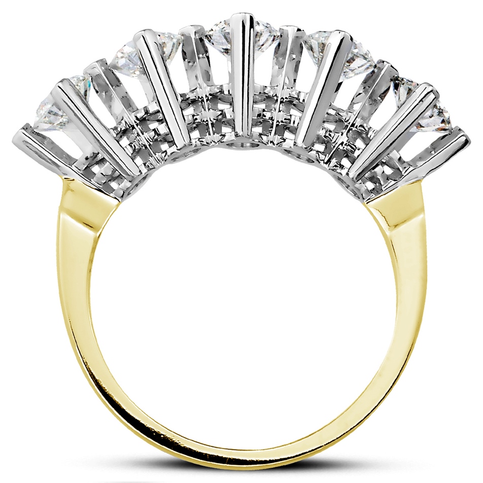 Solid Gold Five Stones Ring