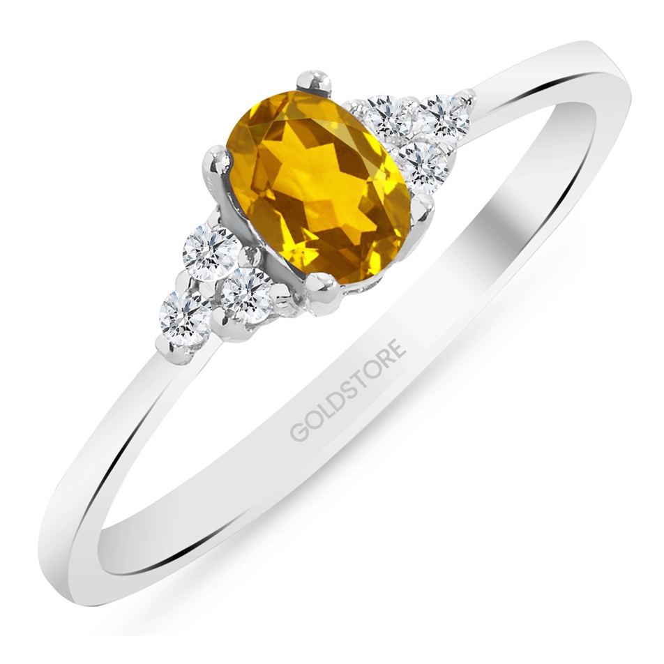 Solid Gold 0.1 ct Diamond Fancy Ring