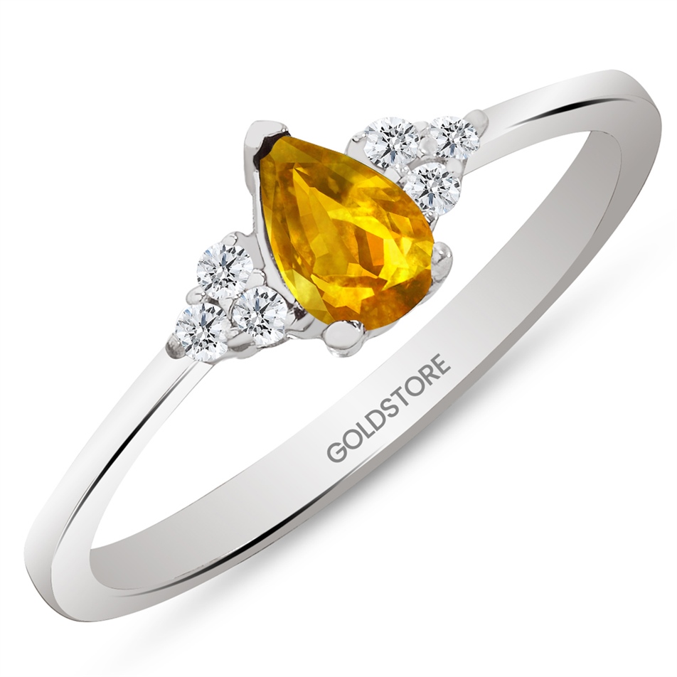 Solid Gold 0.1 ct Diamond Fancy Ring