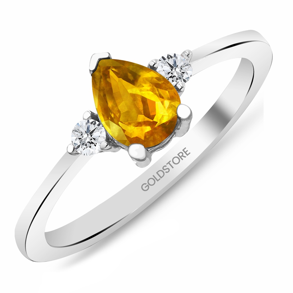 Solid Gold 0.12 ct Diamond Fancy Ring