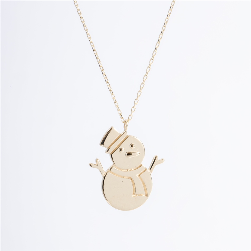 Altın Kardan Adam Kolye