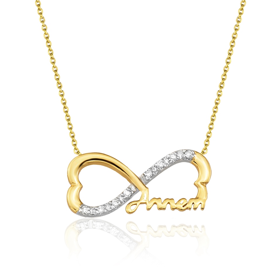 Solid Gold Infinity Necklace