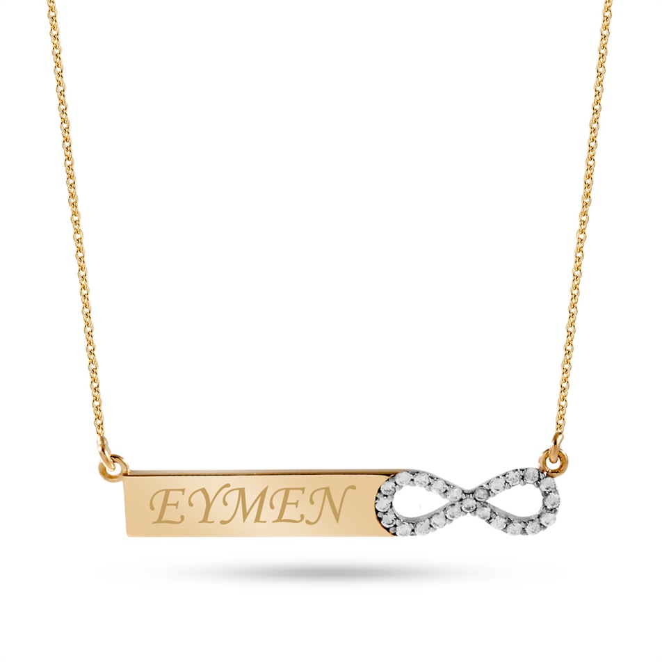Altın İsim Sonsuzluk Kolye