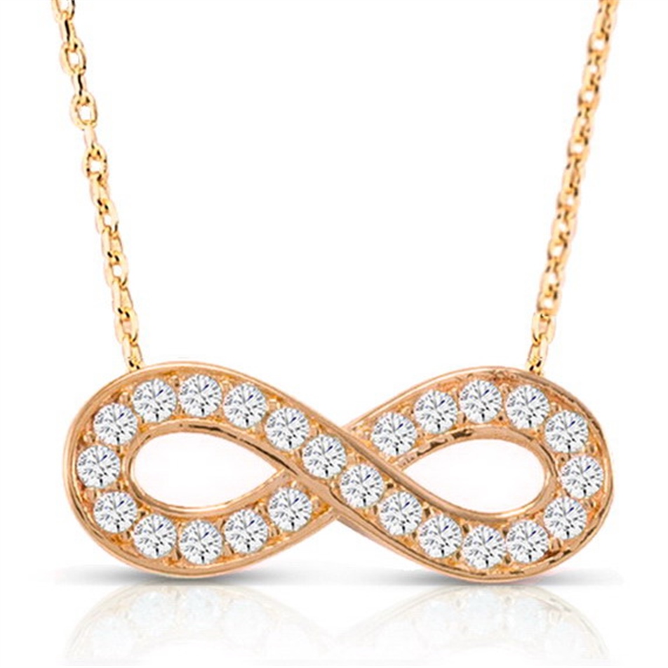 Solid Gold Fancy Infinity Necklace