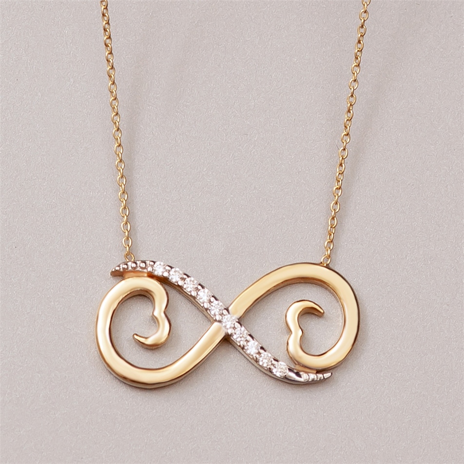 Solid Gold Infinity Necklace