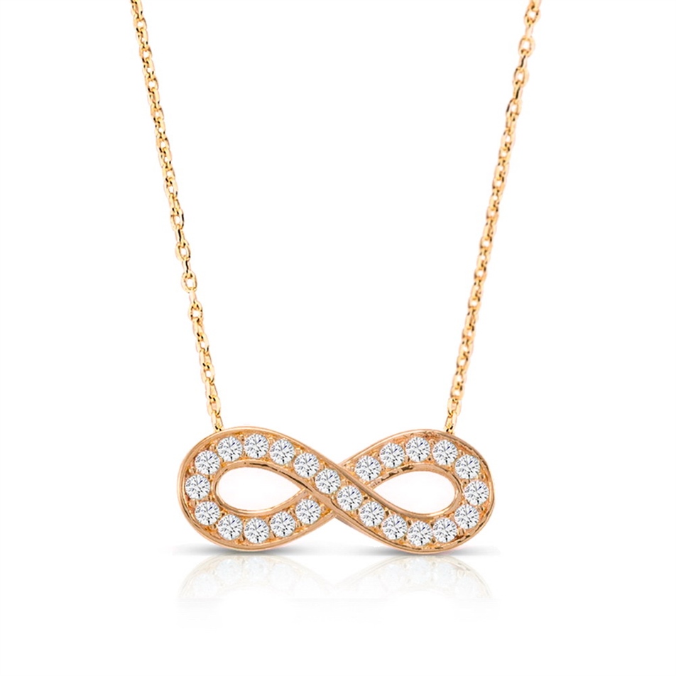 Solid Gold Fancy Infinity Necklace