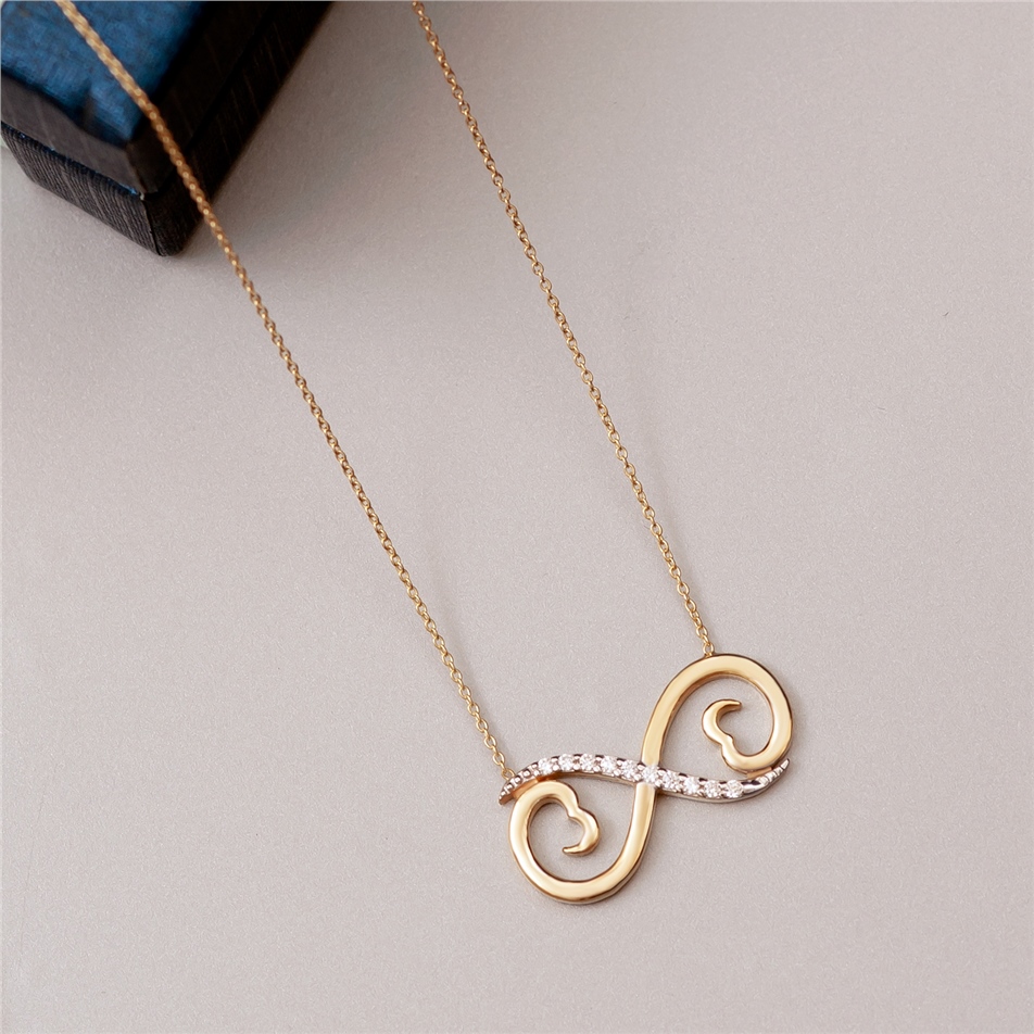 Solid Gold Infinity Necklace