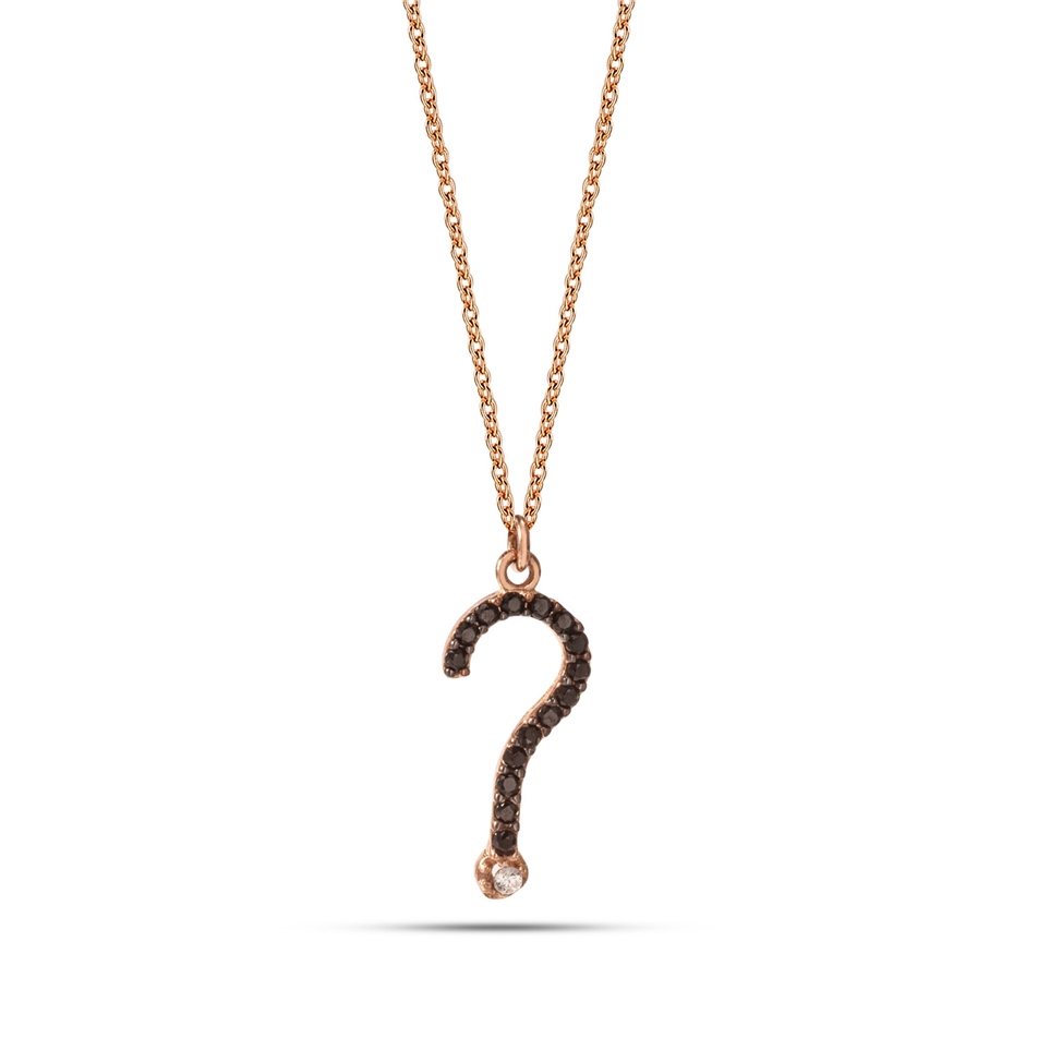 Solid Gold Question Mark Necklace
