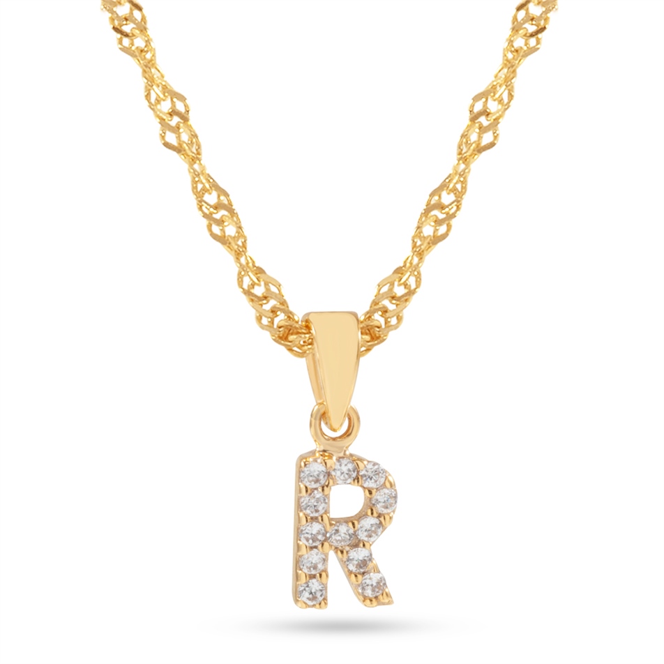 Solid Gold Letter Necklace