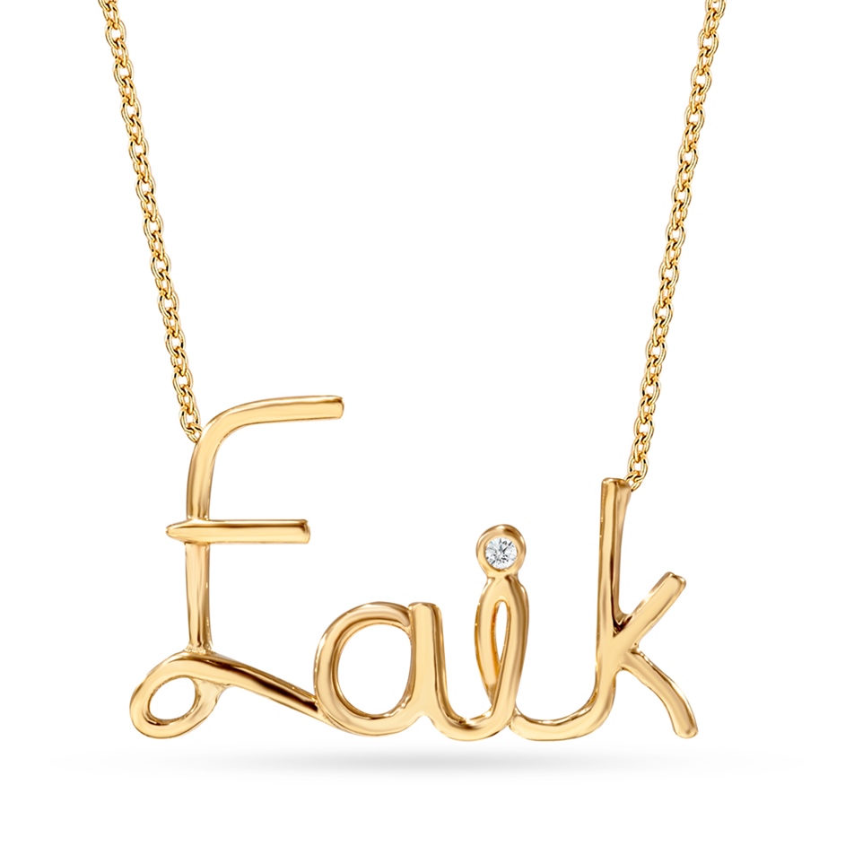 Solid Gold Name Necklace