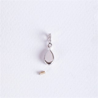 Solid Gold Teardrop Urn Pendant