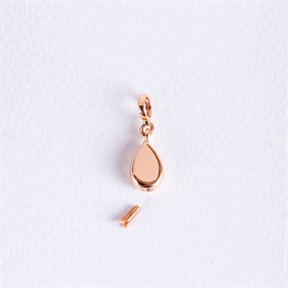 Solid Gold Teardrop Urn Pendant