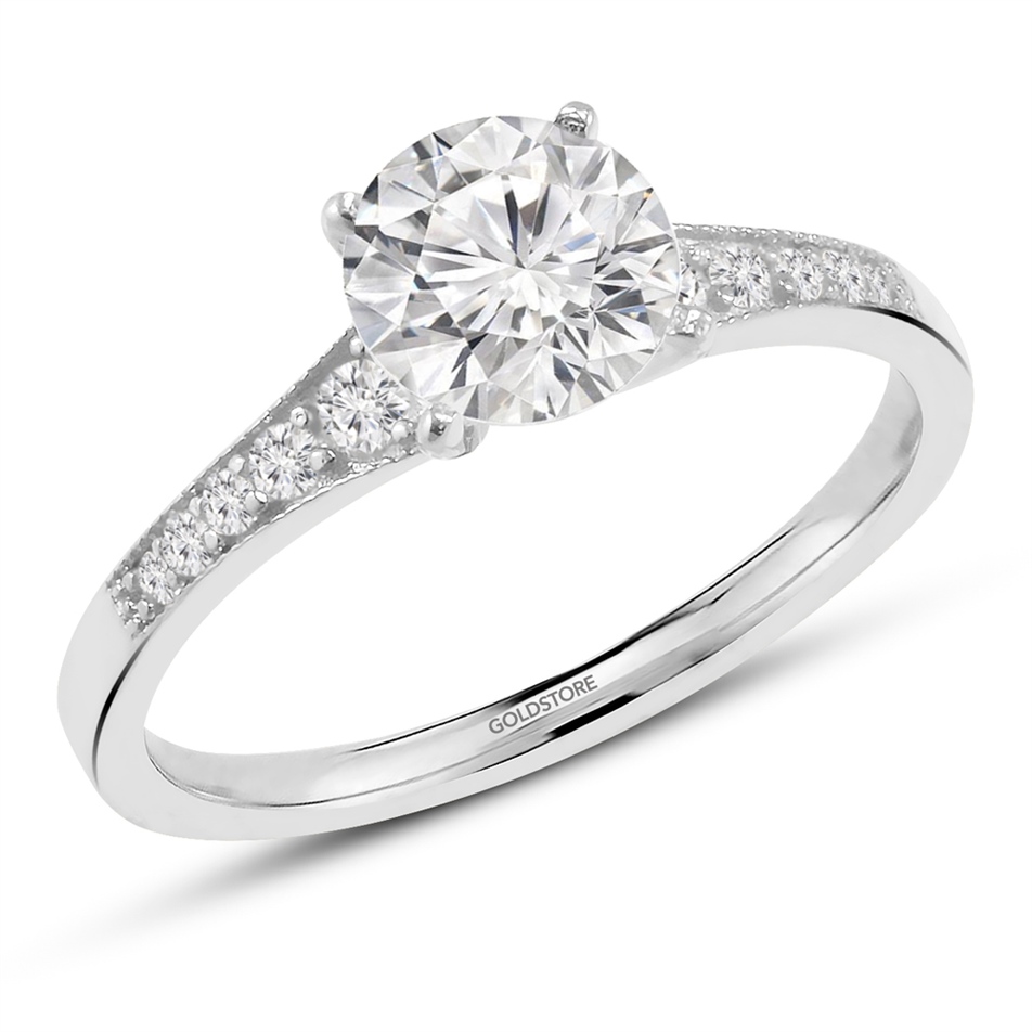 Solid Gold Solitaire Classic Ring