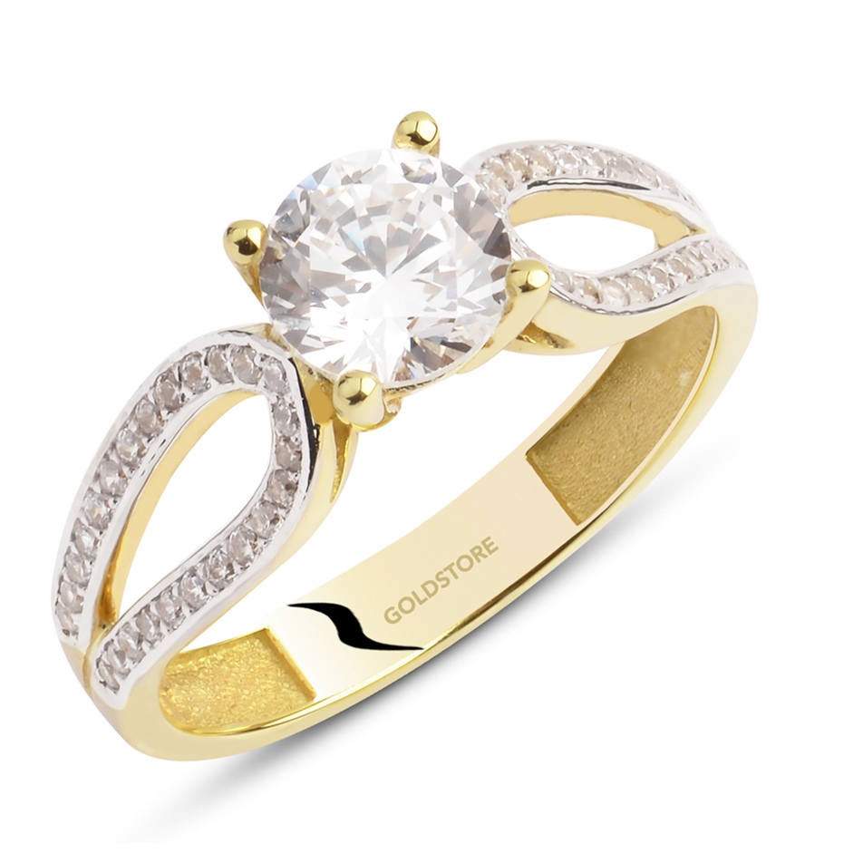 Solid Gold Solitaire Ring