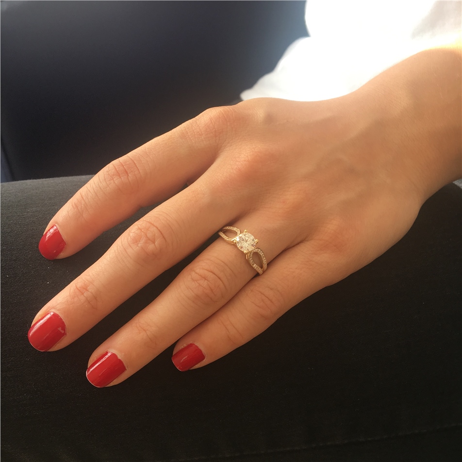 Solid Gold Solitaire Ring