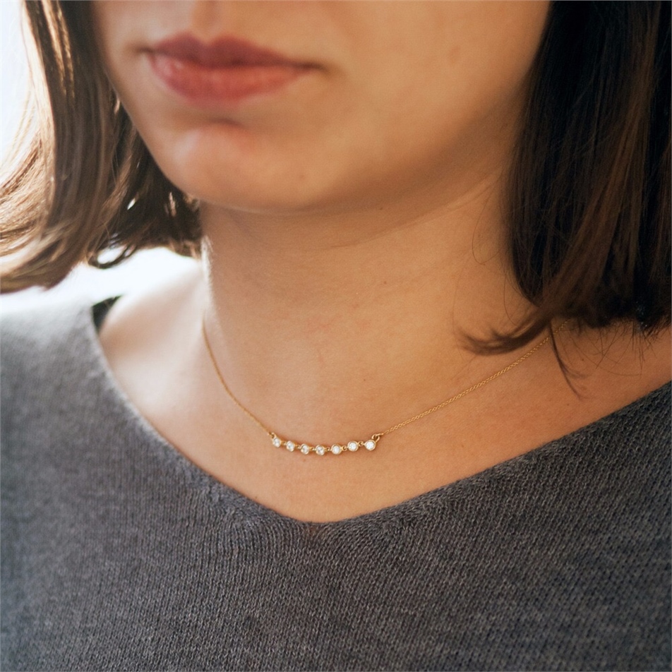 Solid Gold Seed Necklace