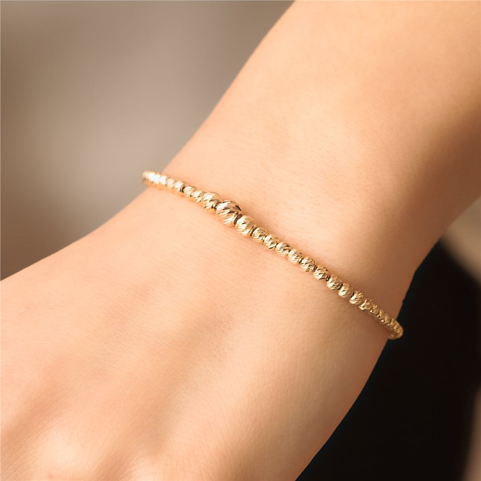 Solid Gold Ball Bracelet