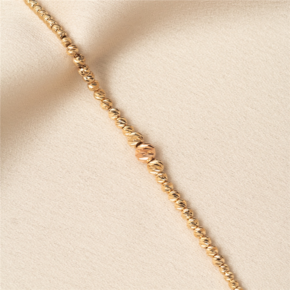 Solid Gold Ball Bracelet