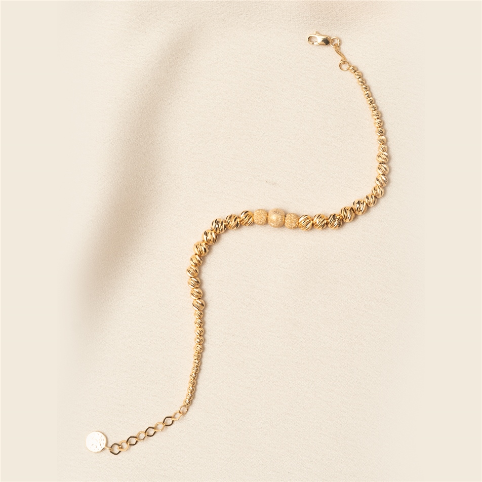 Solid Gold Ball Bracelet