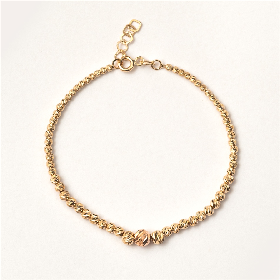Solid Gold Ball Bracelet