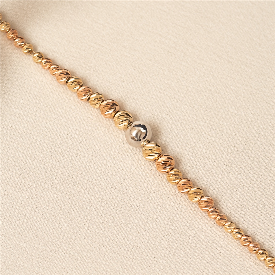 Solid Gold Ball Bracelet