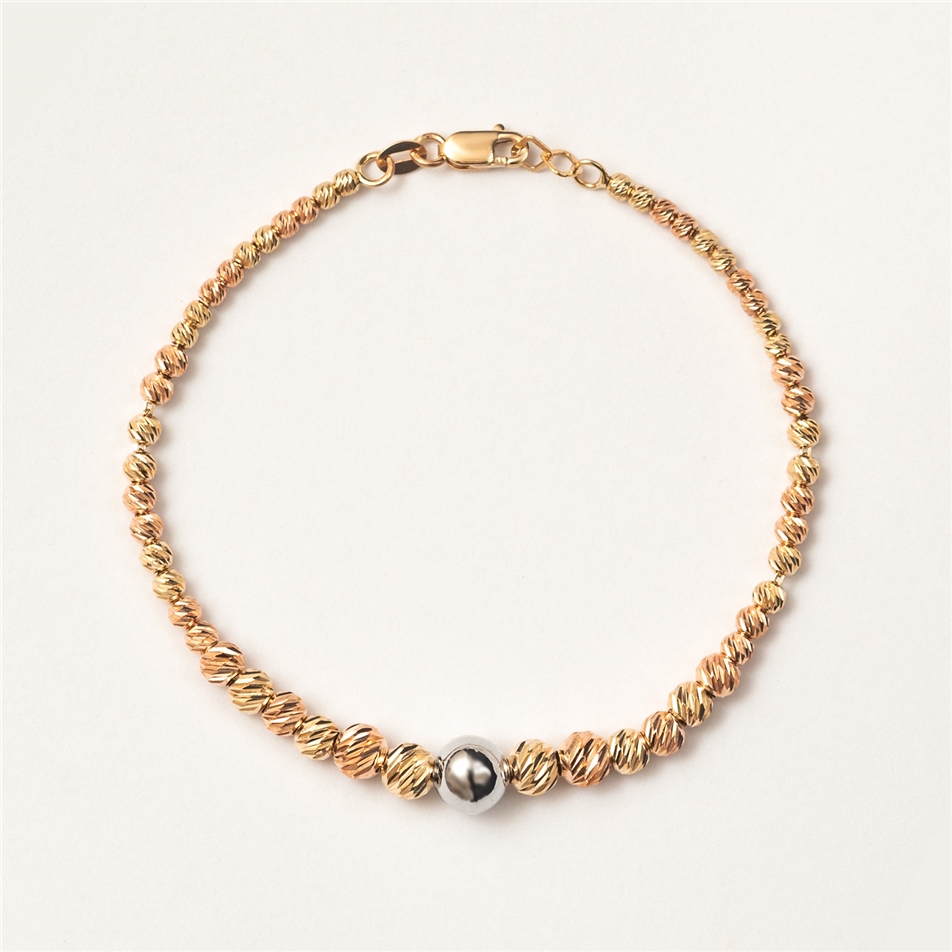 Solid Gold Ball Bracelet