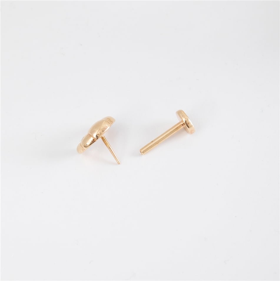 Solid Gold Croissant Tragus Earring