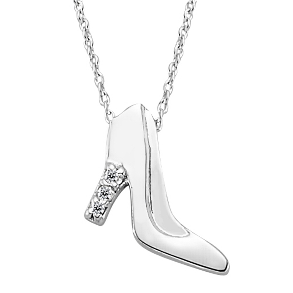 Solid Gold 0.02 ct. Diamond Fancy Necklace