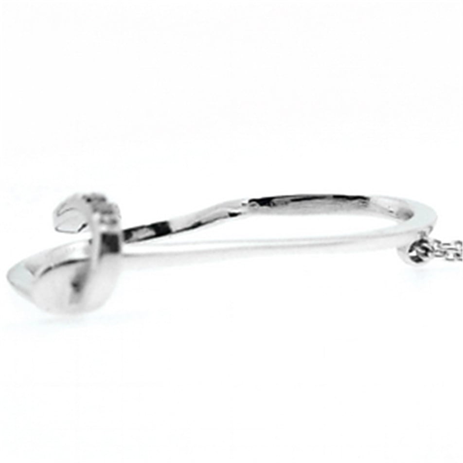 Solid Gold 0.05 ct. Diamond Heart Necklace