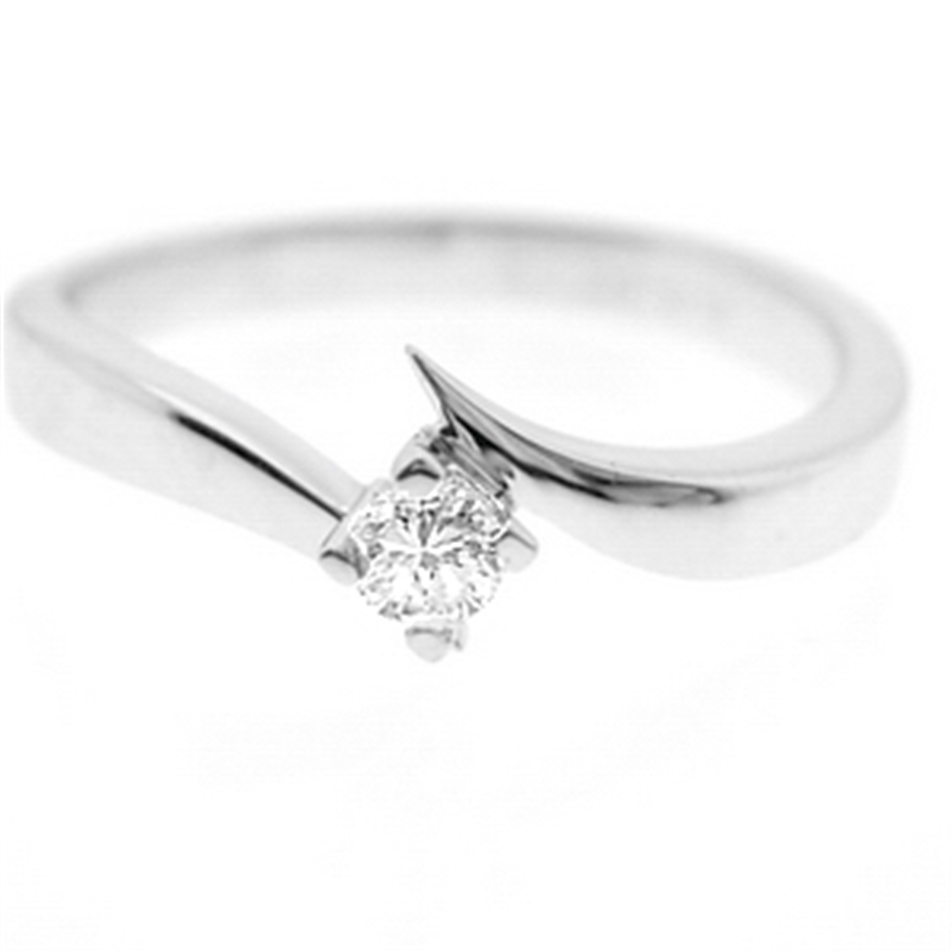 Solid Gold 0.06 ct. Diamond Solitaire Ring