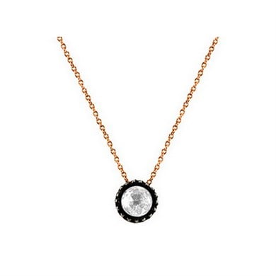 Solid Gold 0.07 ct. Rose Cut Diamond Necklace