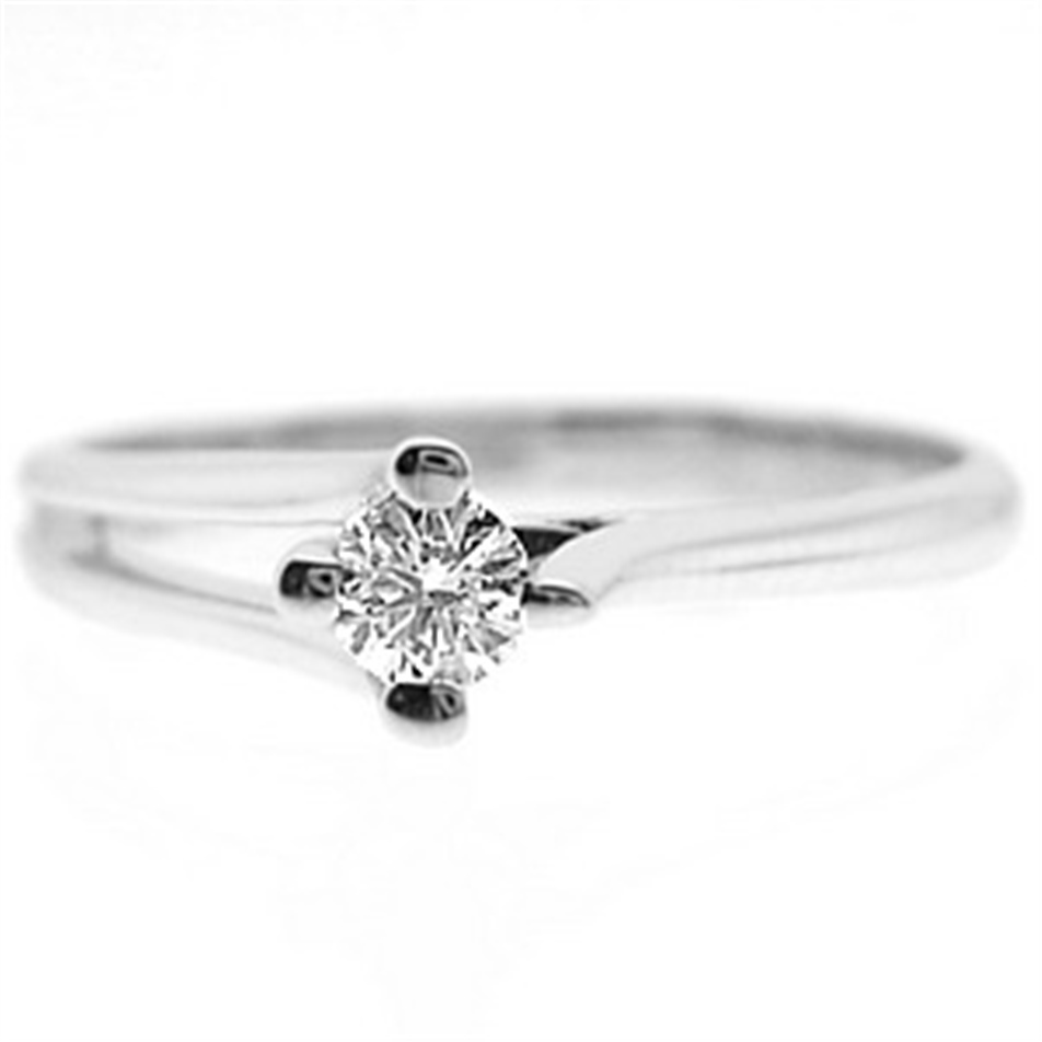 Solid Gold 0.07 ct. Diamond Solitaire Ring
