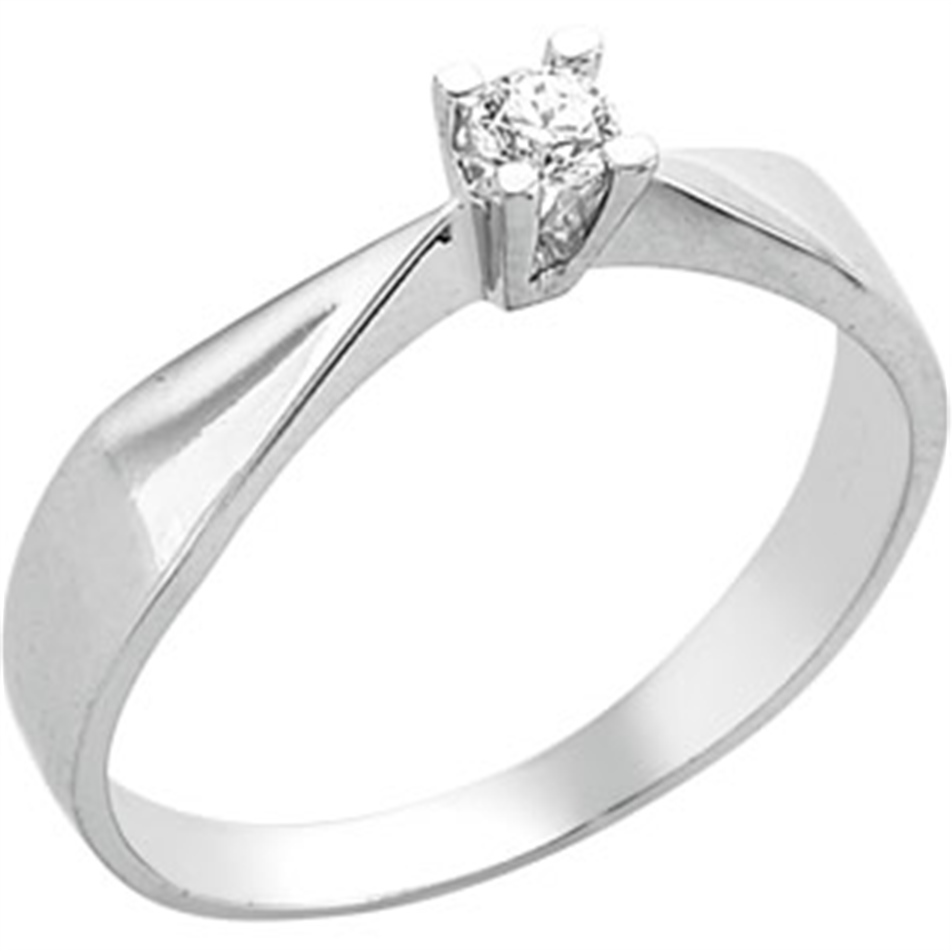 Solid Gold 0.1 ct. Diamond Solitaire Ring