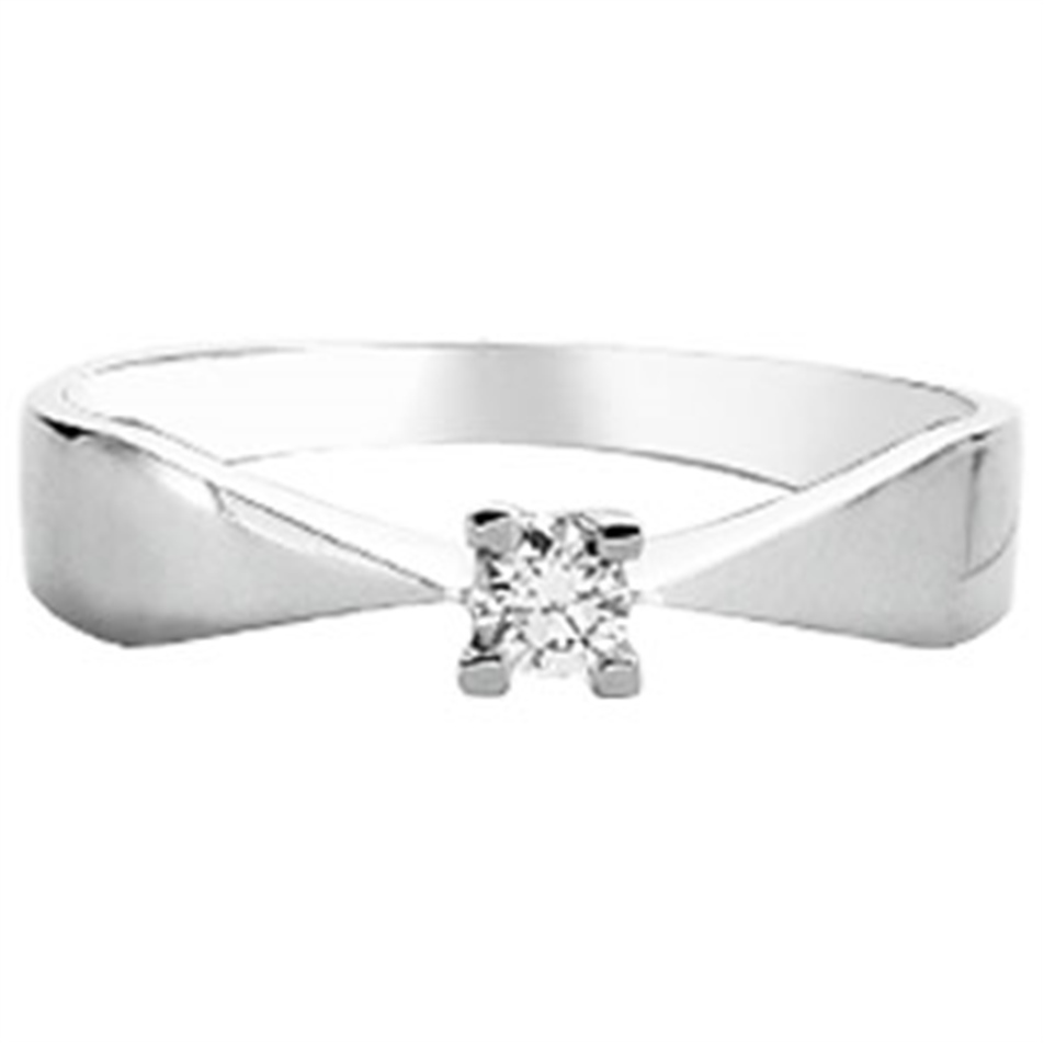 Solid Gold 0.1 ct. Diamond Solitaire Ring