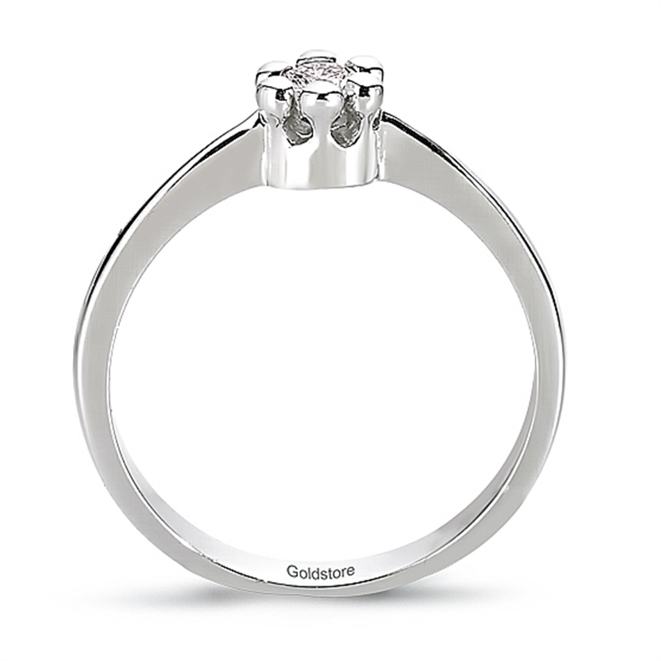 Solid Gold 0.13 ct. Diamond Solitaire Ring