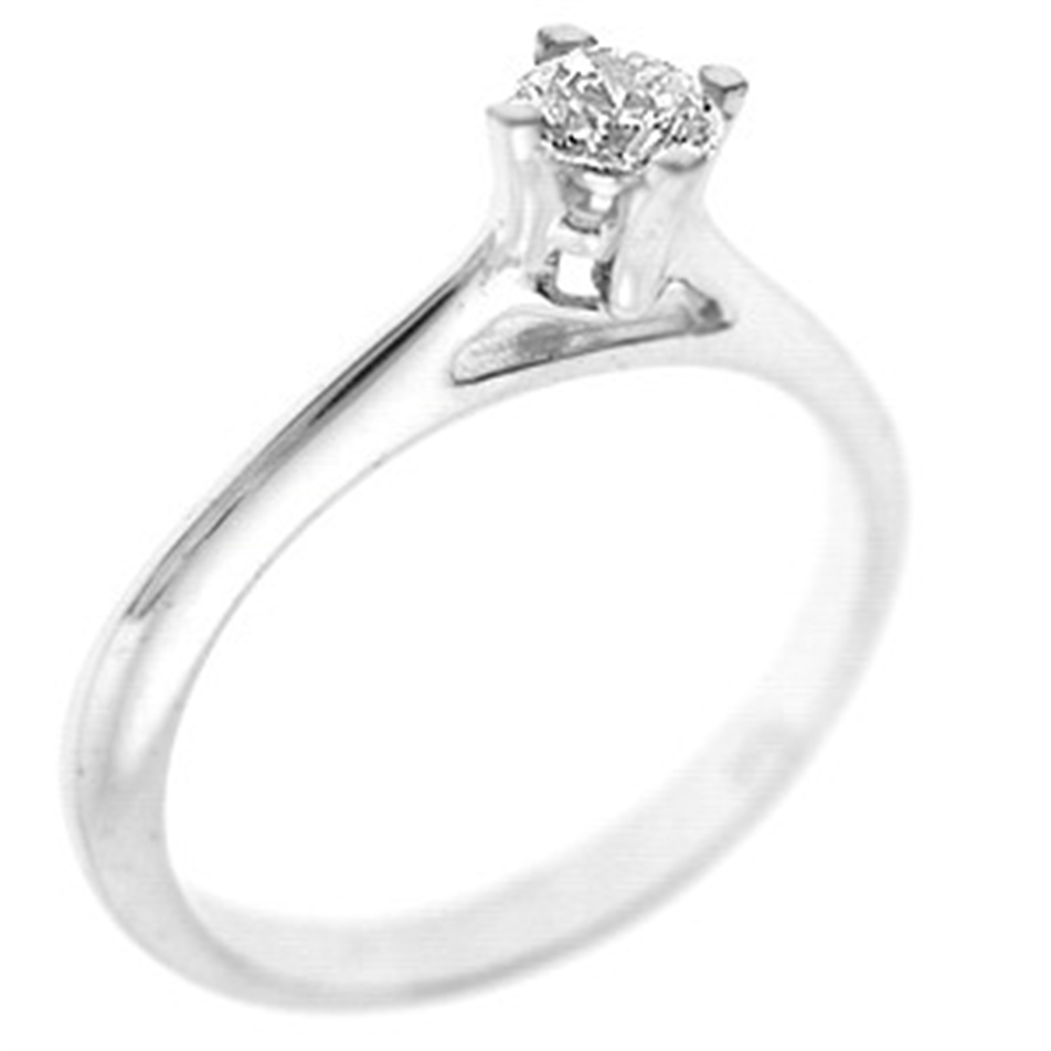 Solid Gold 0.14 ct. Diamond Solitaire Ring