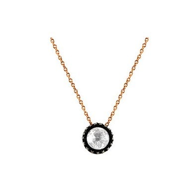 Solid Gold 0.15 ct. Diamond Rose Cut Necklace