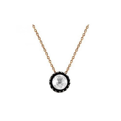 Solid Gold 0.18 ct. Rose Cut Diamond Necklace