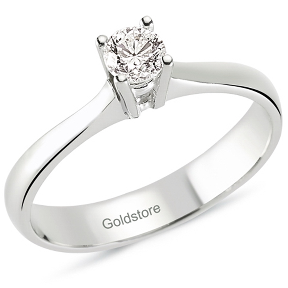 Solid Gold 0.24 ct. Diamond Solitaire Ring