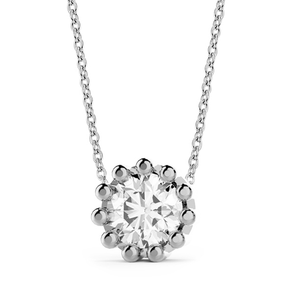 Solid Gold 0.3 ct. Diamond Solitaire Necklace