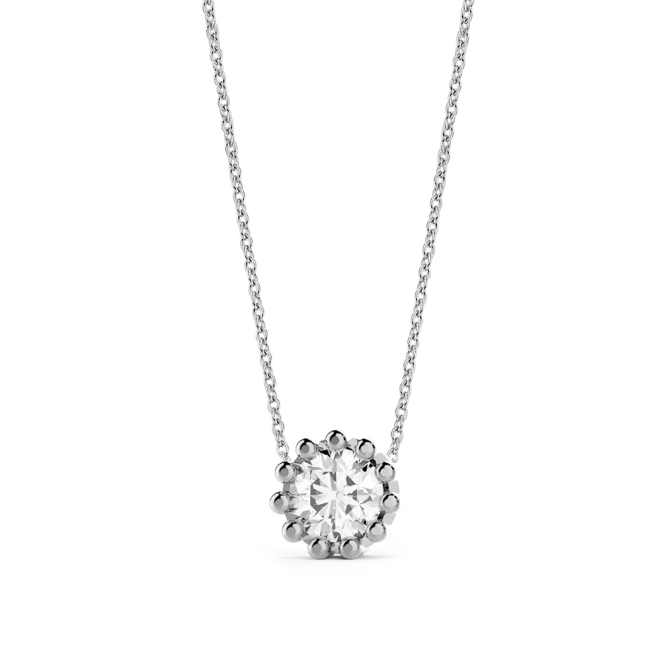 Solid Gold 0.3 ct. Diamond Solitaire Necklace