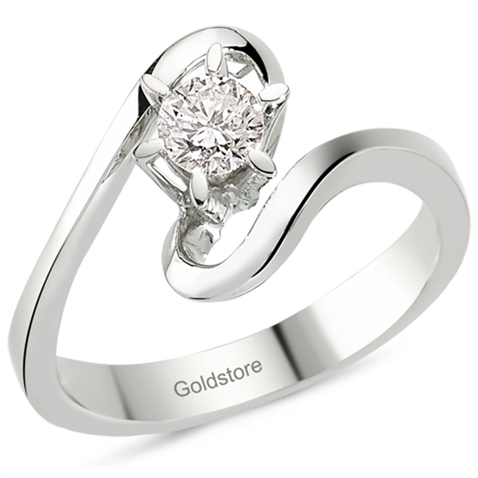 Solid Gold 0.31 ct. Diamond Solitaire Ring