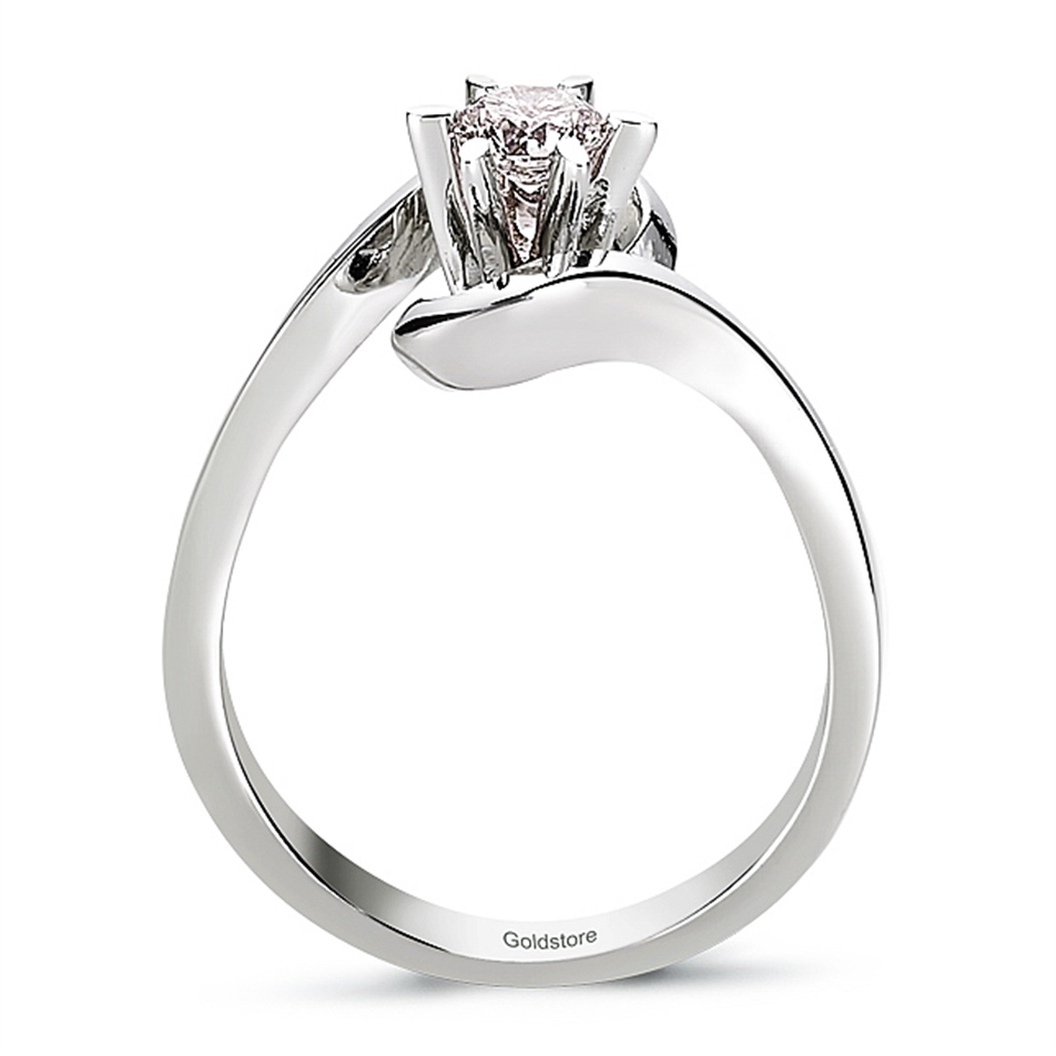Solid Gold 0.31 ct. Diamond Solitaire Ring
